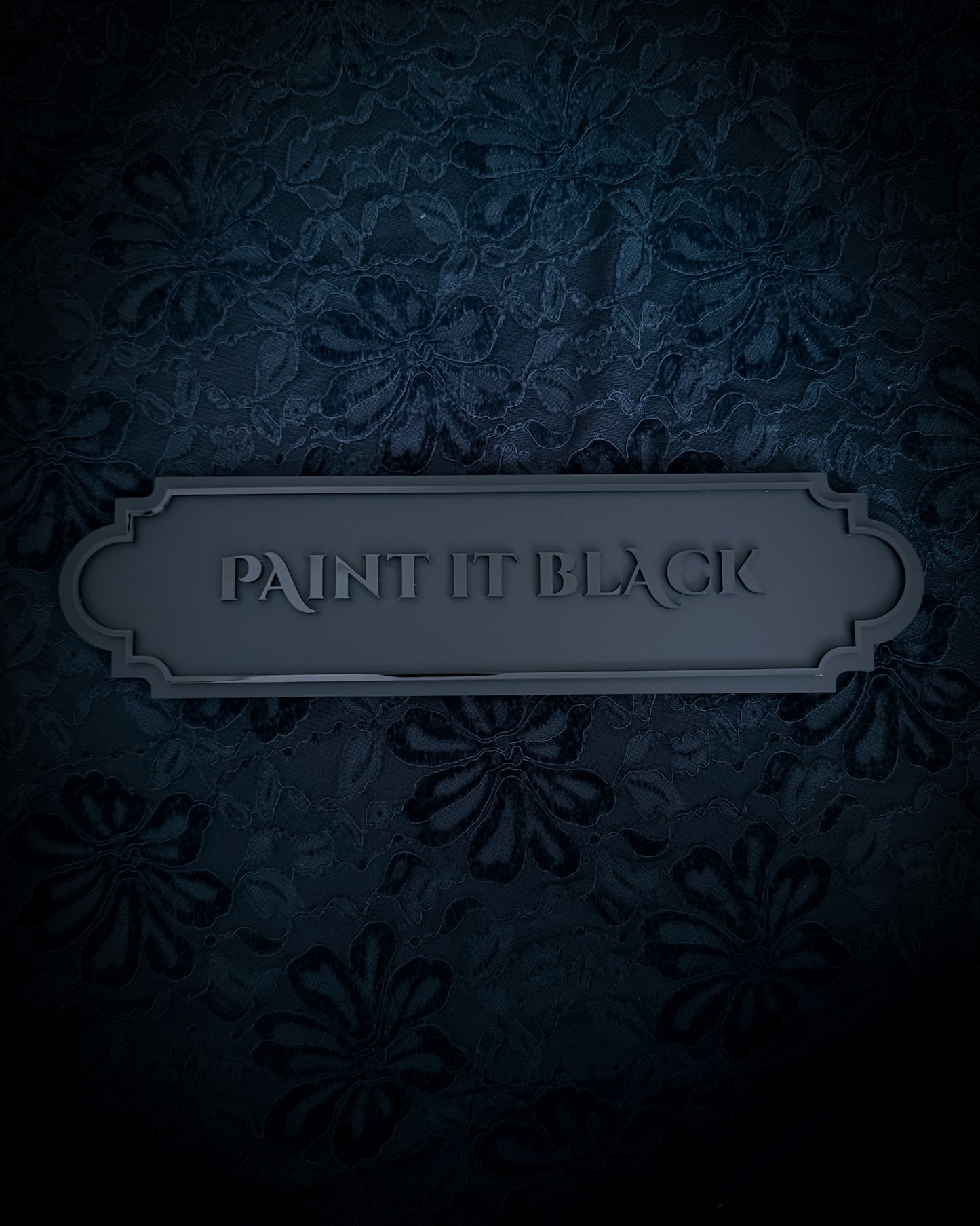 Paint It Black Gothic Wall Plaque