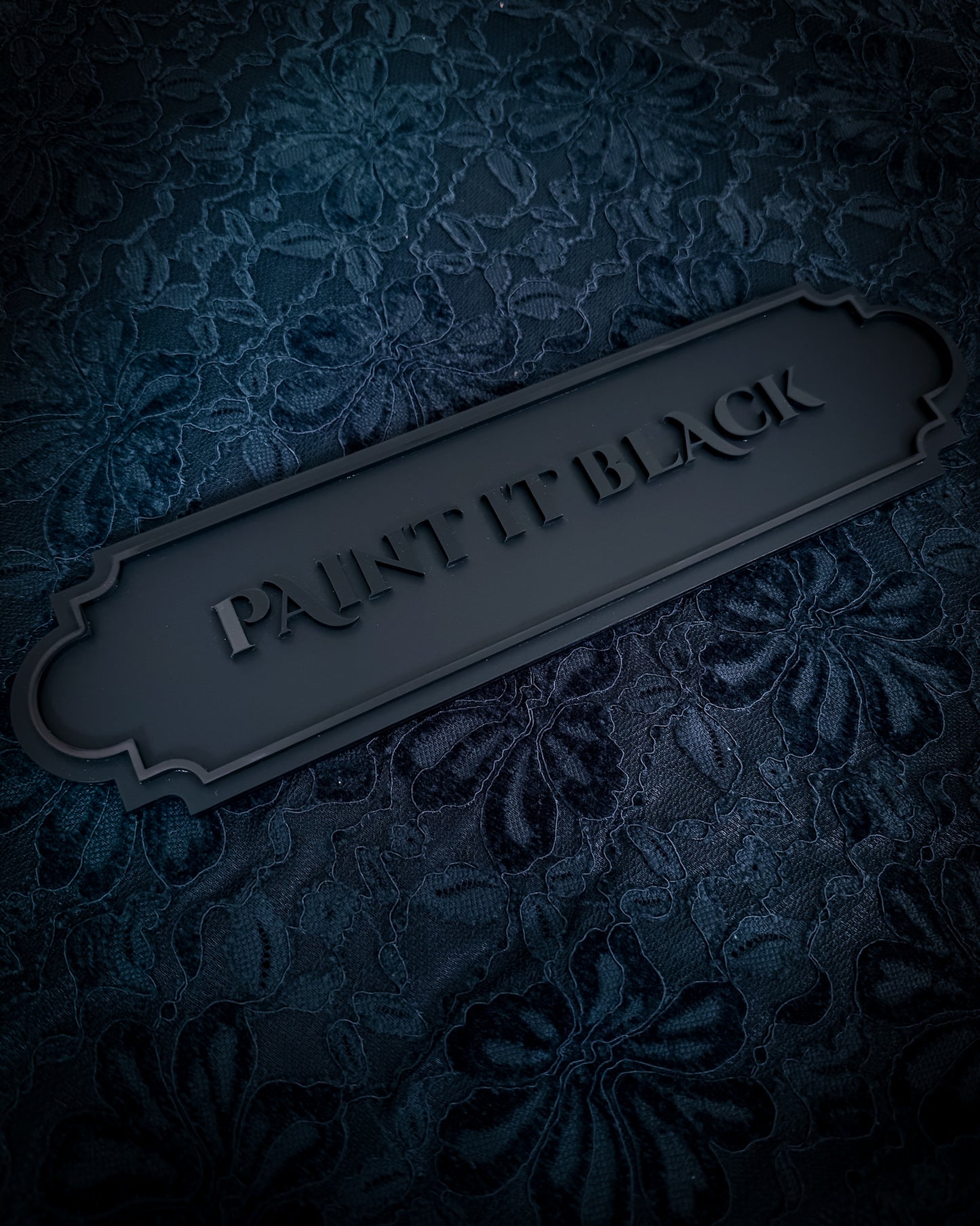 Paint It Black Gothic Wall Plaque