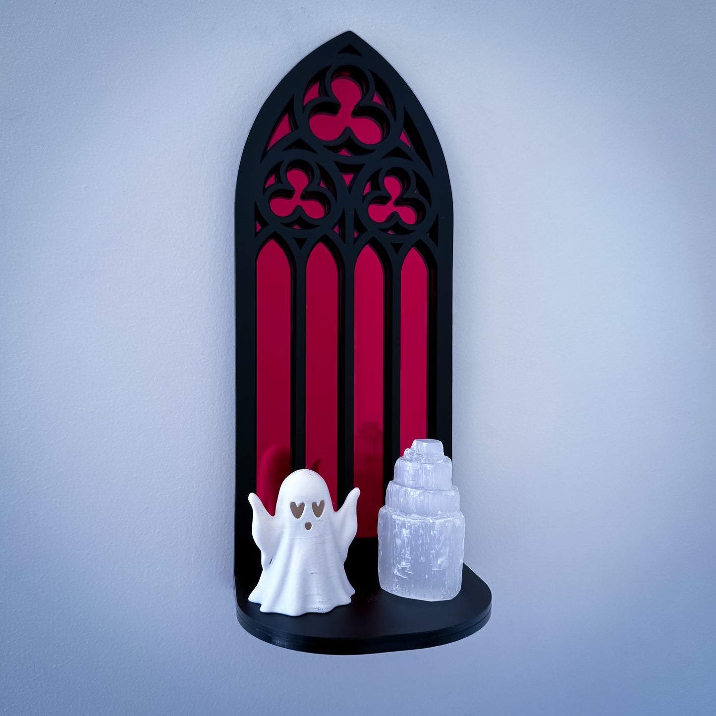 Shadow Chapel Shelf – Gothic Cathedral Mirror Shelf