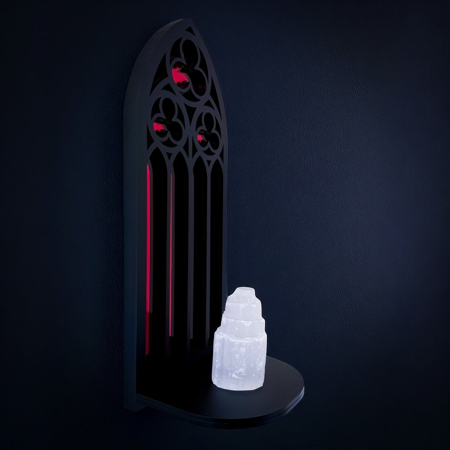 Shadow Chapel Shelf – Gothic Cathedral Mirror Shelf