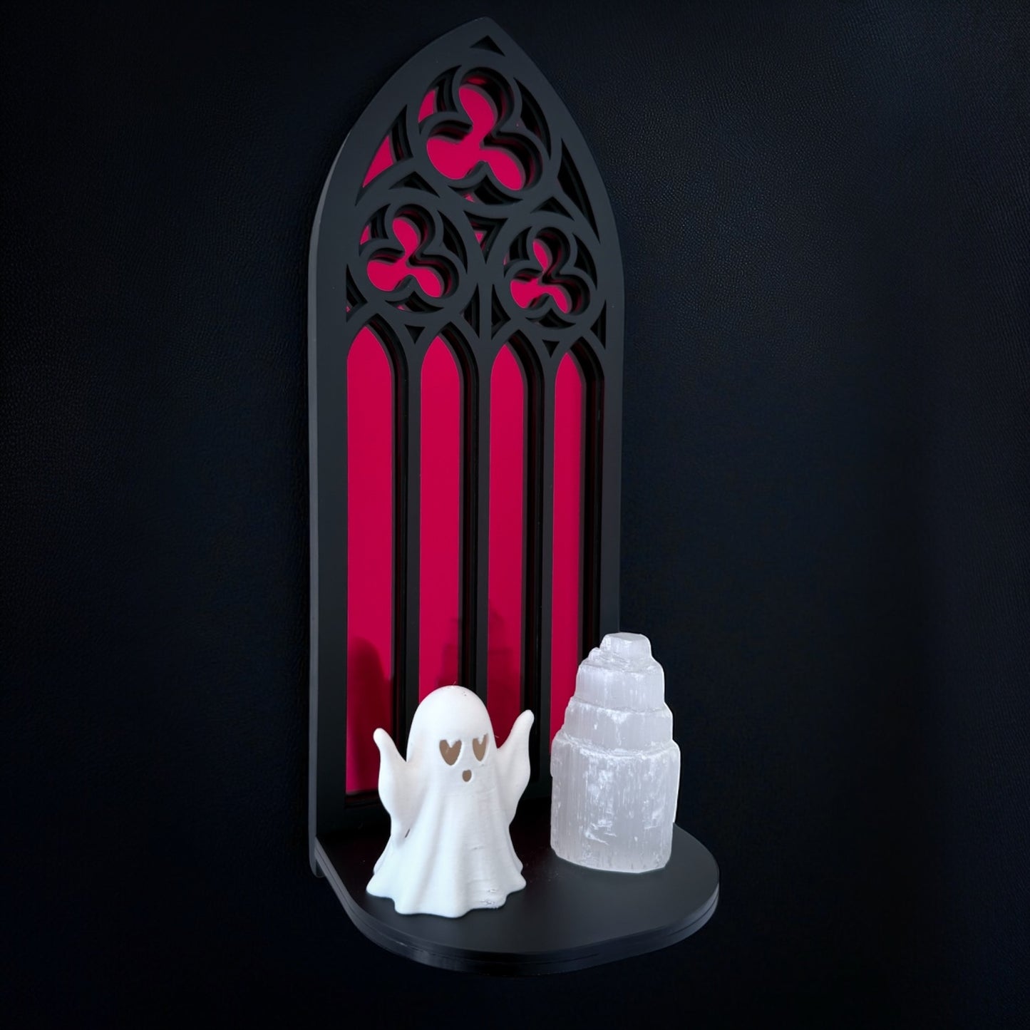 Shadow Chapel Shelf – Gothic Cathedral Mirror Shelf
