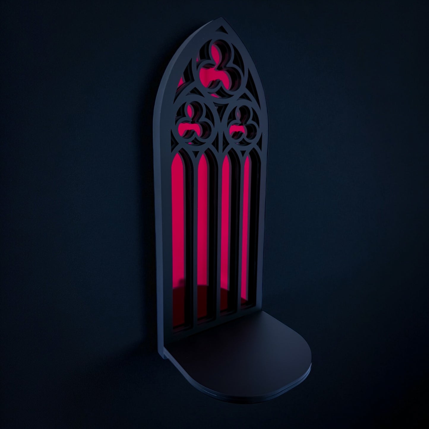 Shadow Chapel Shelf – Gothic Cathedral Mirror Shelf