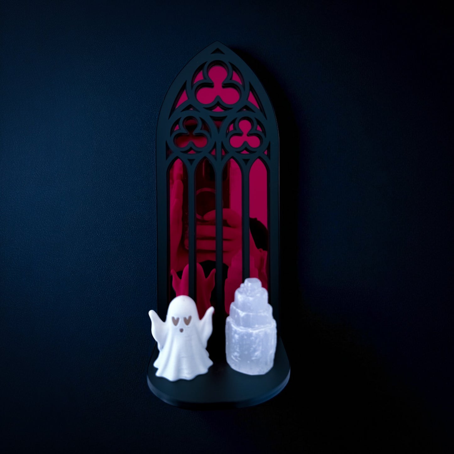 Shadow Chapel Shelf – Gothic Cathedral Mirror Shelf