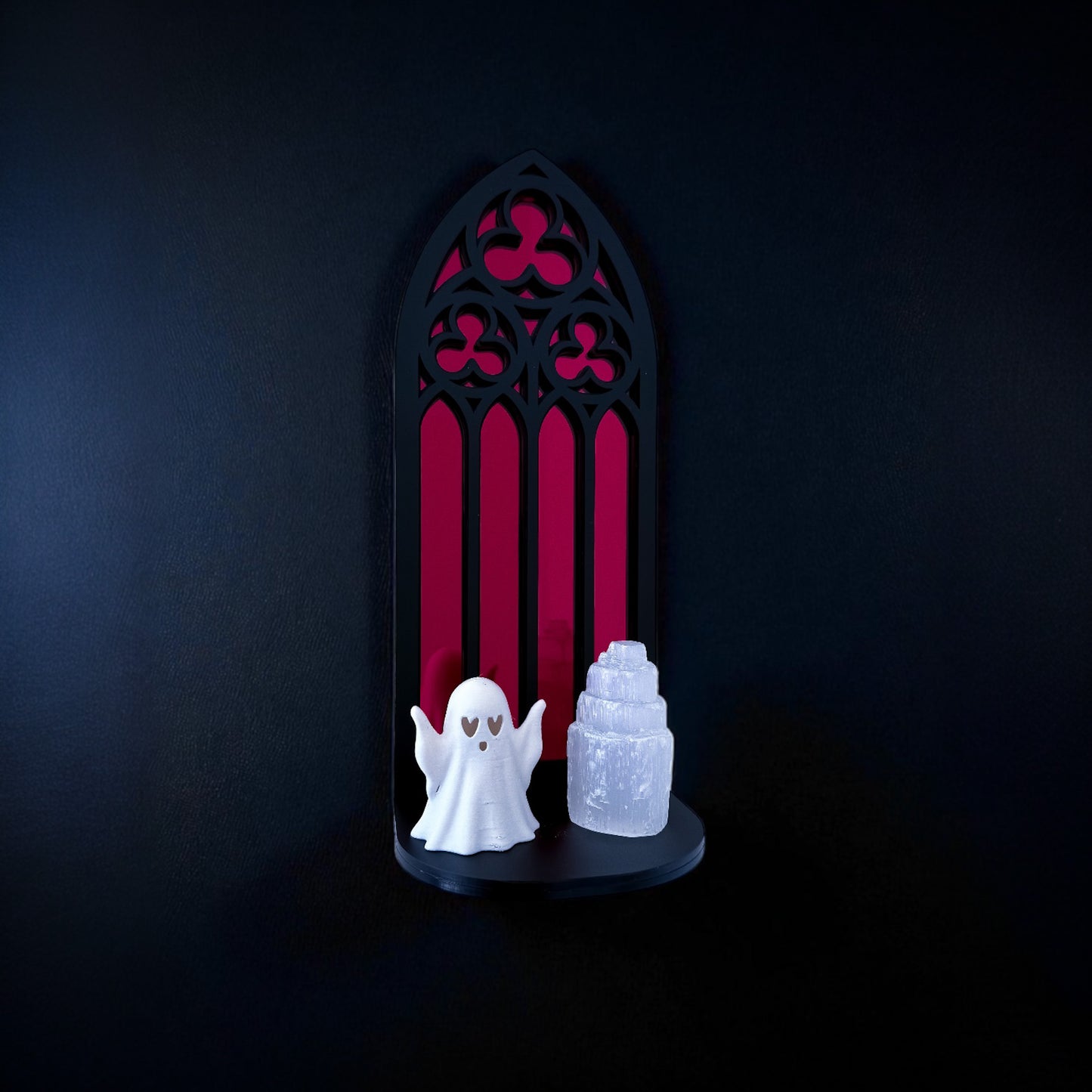 Shadow Chapel Shelf – Gothic Cathedral Mirror Shelf