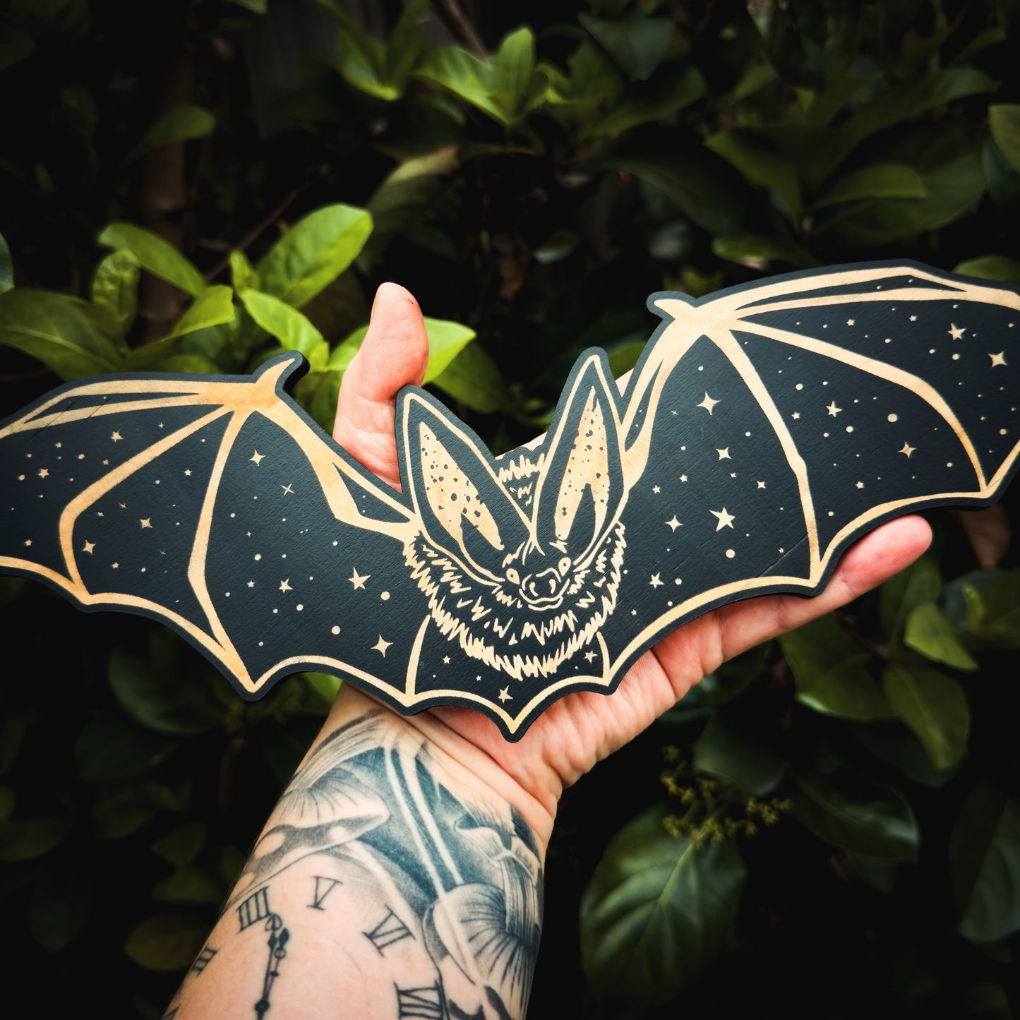 Celestial Woodcut Bats