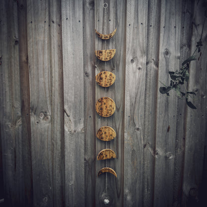 Moon Phase Wooden Hanging Garland