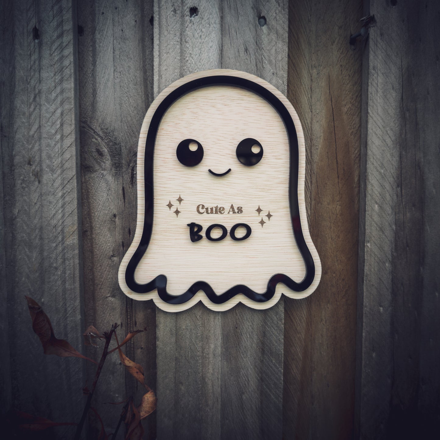 Baby's First Halloween Sign, Personalised Wooden Ghost