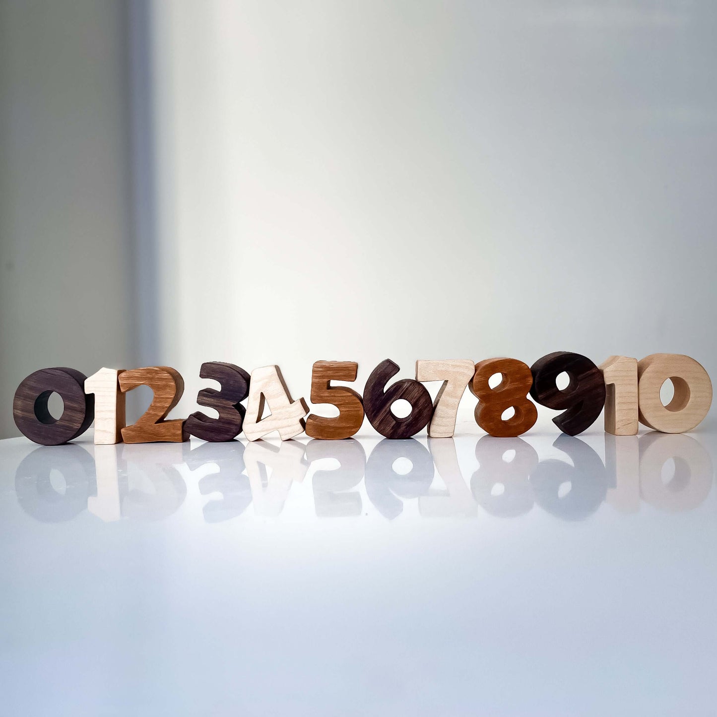 Hardwood 0-10 Wooden Number Puzzle - LL Cool Creations