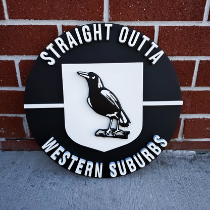 Straight Outta 3D Sports Sign