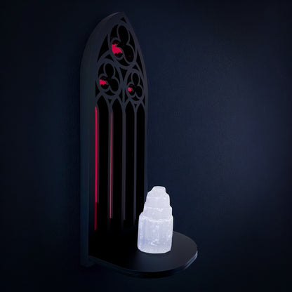 Shadow Chapel Shelf – Gothic Cathedral Mirror Shelf