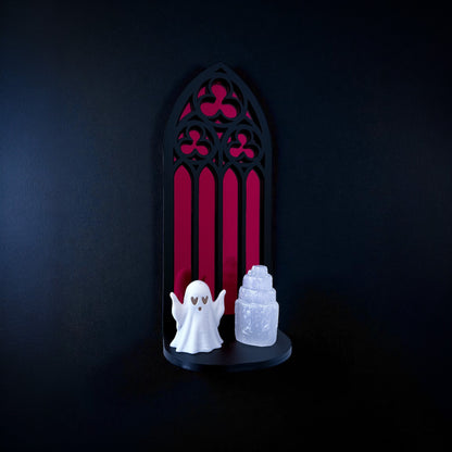 Shadow Chapel Shelf – Gothic Cathedral Mirror Shelf